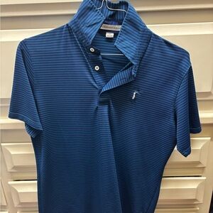 Holderness and Bourne Navy Striped Polo Shirt